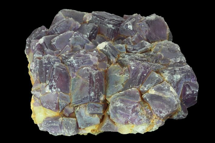 Purple Cubic Fluorite on Quartz - China #94312